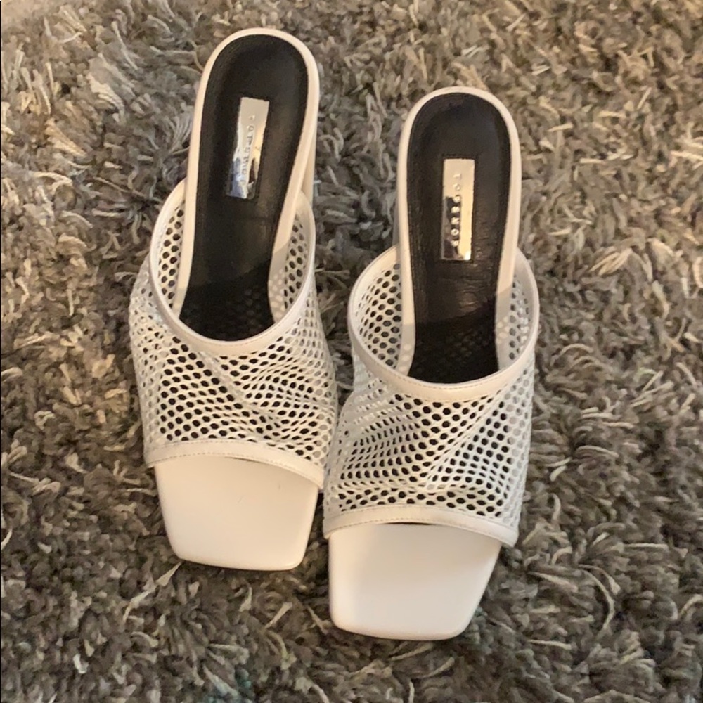 NWOT Top Shop White Square-Toe Heels